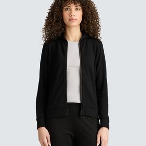 Unbound Stretch Merino Wool Black Hoodie L